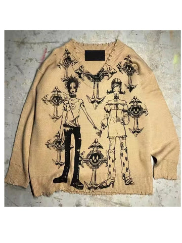 Mall Goth Dark Romance Knit Top