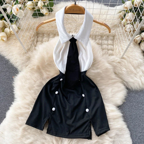 Goth Bound in Contrast Rope Bodysuit