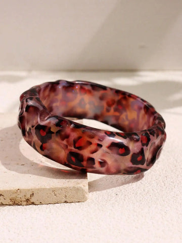 Goth Wild Print Resin Bangle