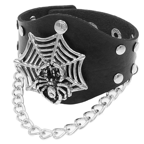 Mall Goth Armour Stack Bracelet — Spikes, Skulls & Chains