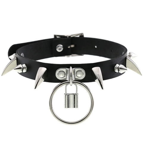 Goth Blackout Ritual Choker Necklace