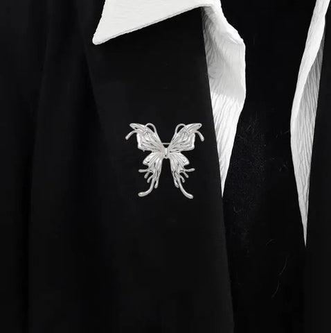 Nu Goth Four-Point Star Sculptural Brooch Suit
