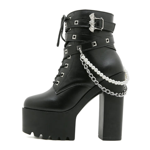 Goth Ironbound Platform Combat Boot