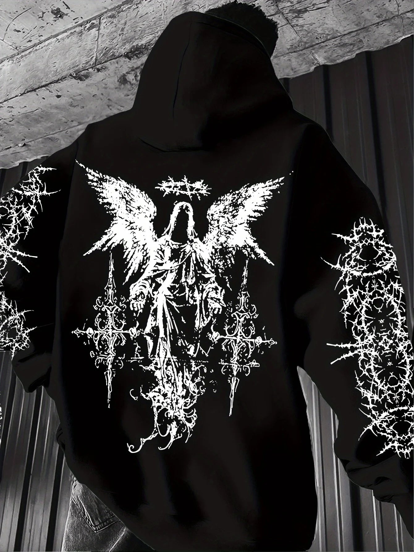 Gothic T-shirt with angel print