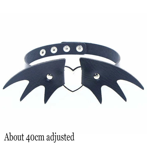 Goth Leather Choker Necklace — Dark Devotion Collection