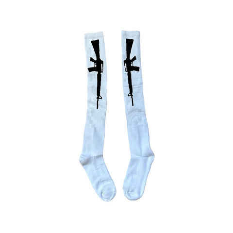 Nu Goth Armed & Dangerous Knee-High Sock