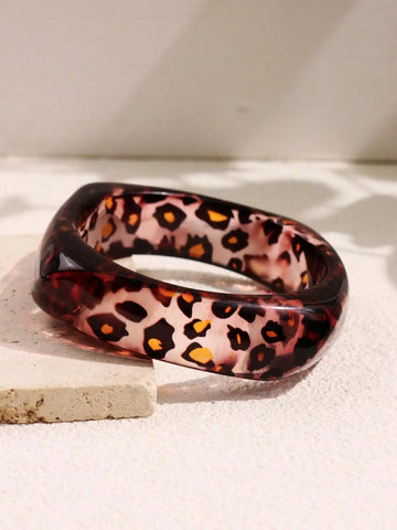 Goth Wild Print Resin Bangle