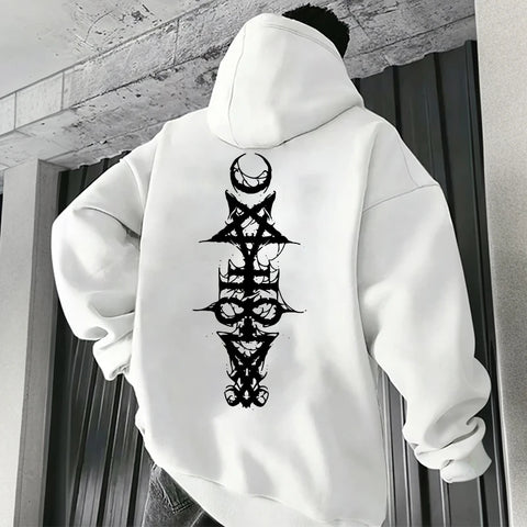Nu Goth Spine Sigil Oversized Hoodie