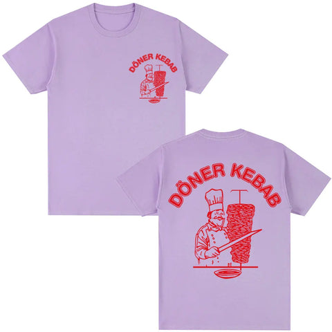 Gothic T-shirt with blue doner kebab graphic