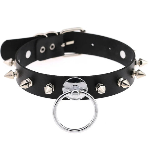 Goth Blackout Ritual Choker Necklace