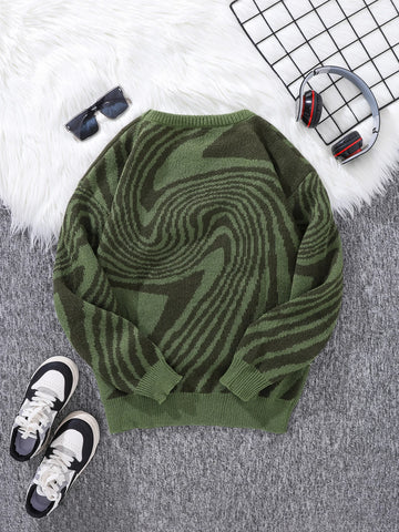 Nu Goth Vortex Hypnotic Knit Sweater