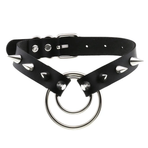 Goth Blackout Ritual Choker Necklace