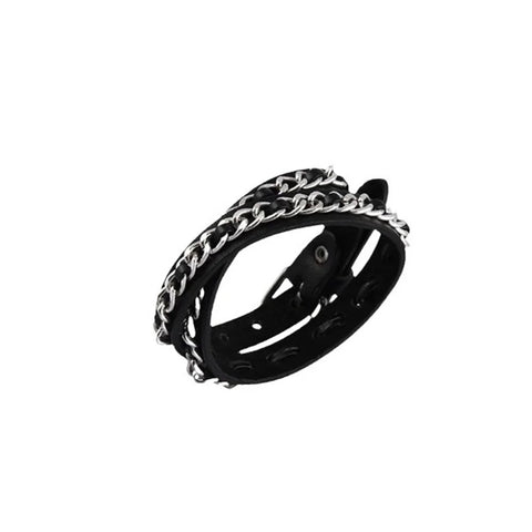 Mall Goth Armour Stack Bracelet — Spikes, Skulls & Chains