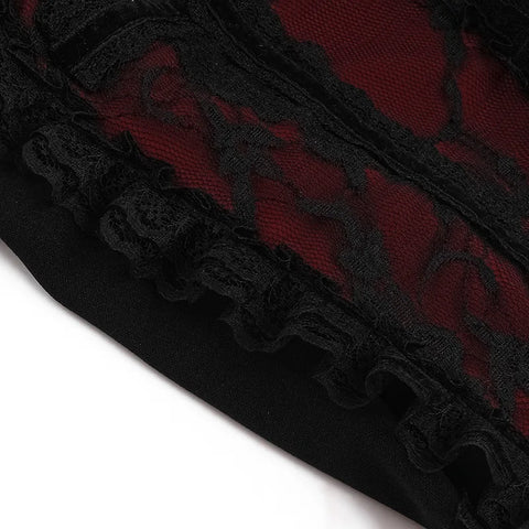 Victorian Goth Crimson Requiem Corset Top
