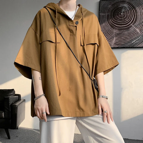 Nu Goth Shadow Hood Oversized T-Shirt