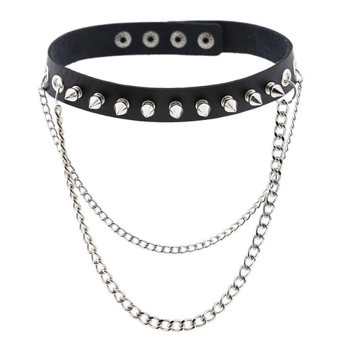 Goth Blackout Ritual Choker Necklace