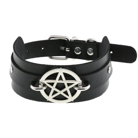 Goth Blackout Ritual Choker Necklace