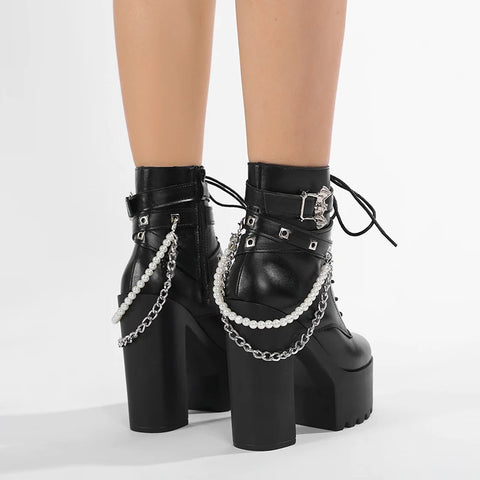 Goth Ironbound Platform Combat Boot