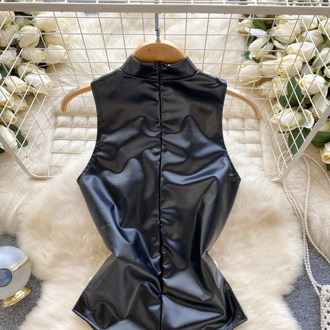 Goth Bound in Contrast Rope Bodysuit