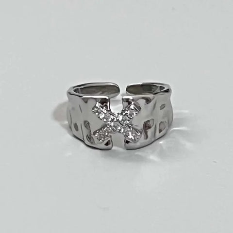 Goth Shattered Star Spike Ring