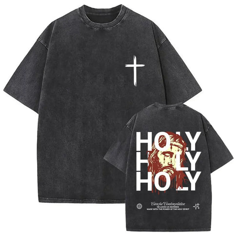 Gothic T-shirt with black washed vintage graphic