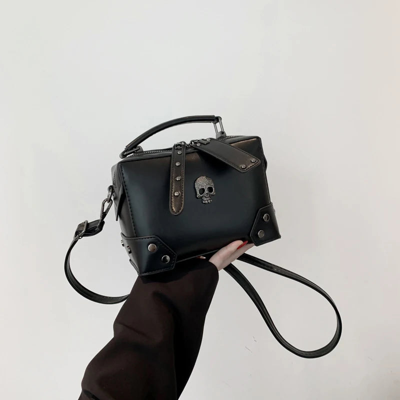 Goth Ornate Cross Relic Mini Top Handle Bag