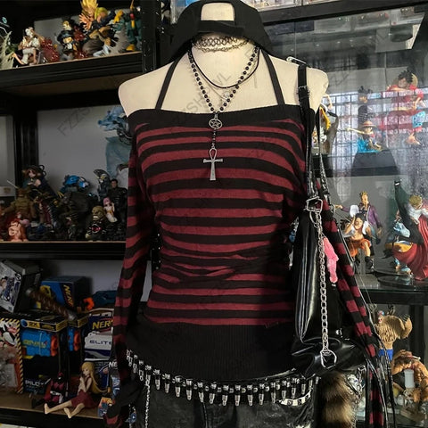 Nu Goth Midnight Blossom Turtleneck Sweater