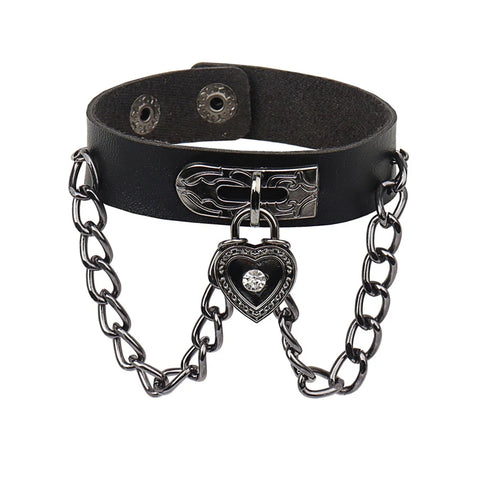 Mall Goth Armour Stack Bracelet — Spikes, Skulls & Chains