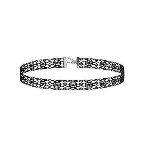 Victorian Goth Mourning Cascade Choker Necklace