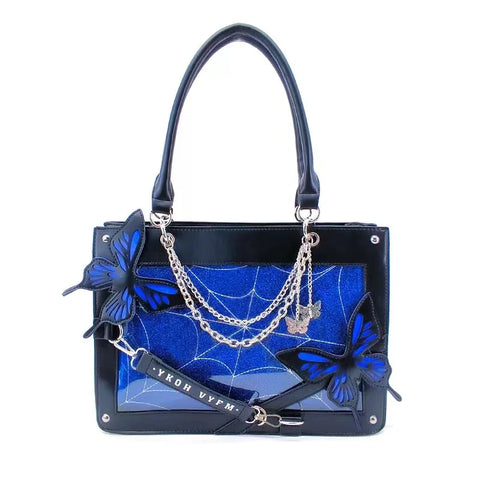 Goth Labyrinth Butterfly Ita Bag — Dark Collector's Tote