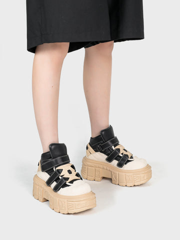 Cyber Goth Shuriken Star Platform Boot
