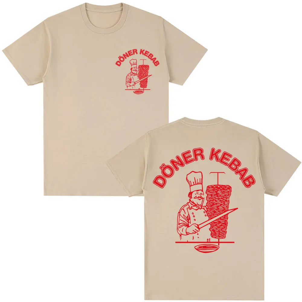 Gothic T-shirt with white doner kebab graphic