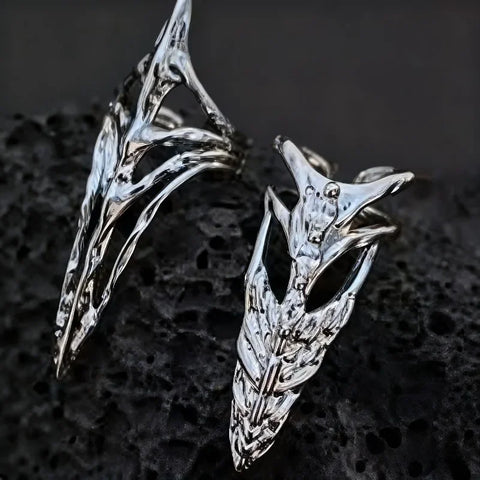 Goth Hollow Talon Claw Ring Set