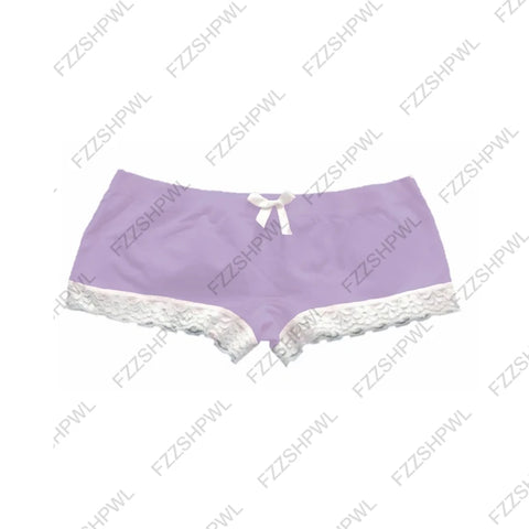 Pastel Goth Sakura Lace-Trim Shorts