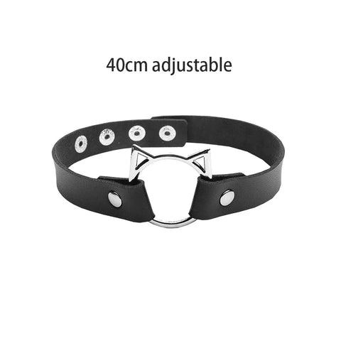Goth Dark Heart Choker Necklace Set