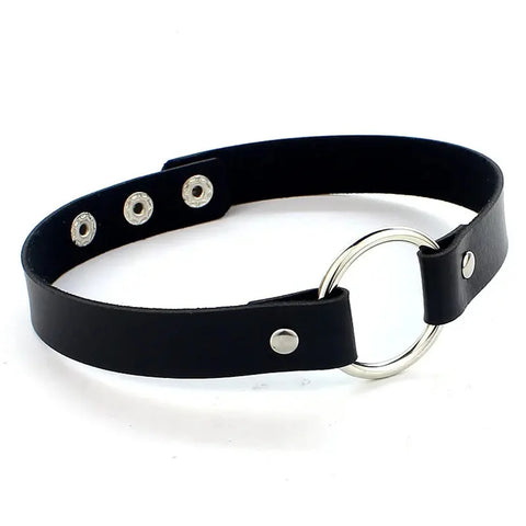 Goth Leather Collar Choker Necklace Collection