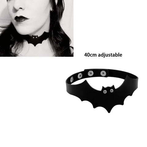 Goth Dark Heart Choker Necklace Set