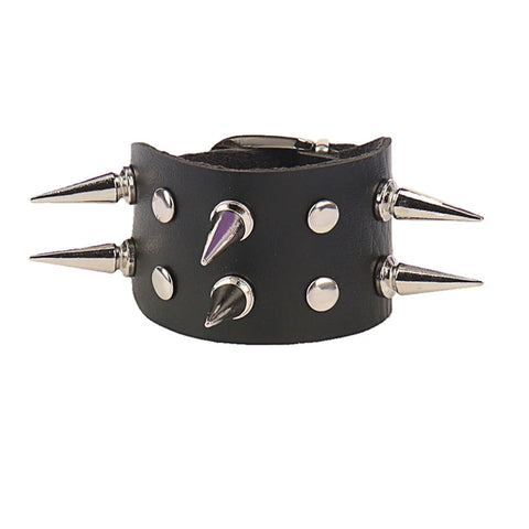 Mall Goth Armour Stack Bracelet — Spikes, Skulls & Chains