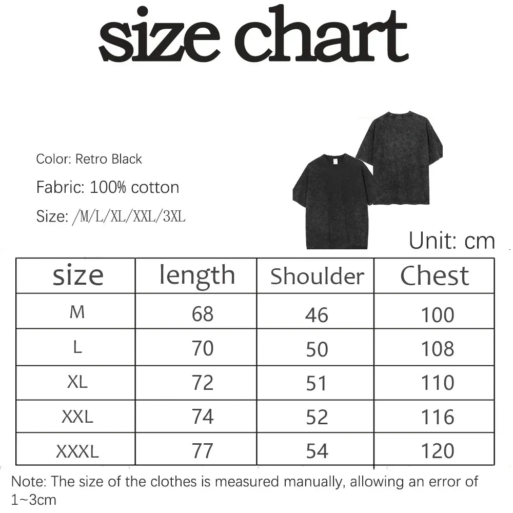 Gothic T-shirt with black washed vintage graphic