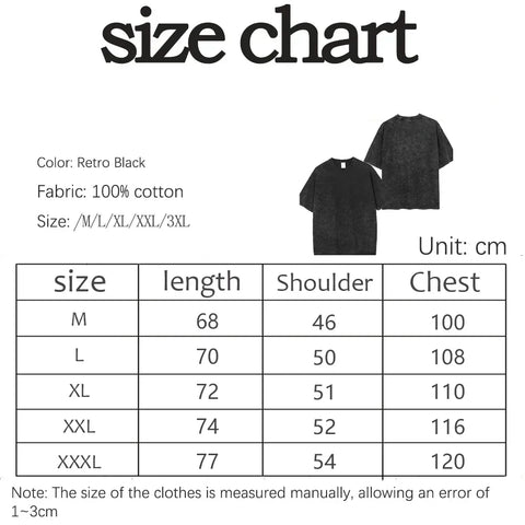 Gothic T-shirt with black washed vintage graphic