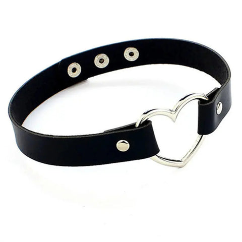 Goth Leather Collar Choker Necklace Collection