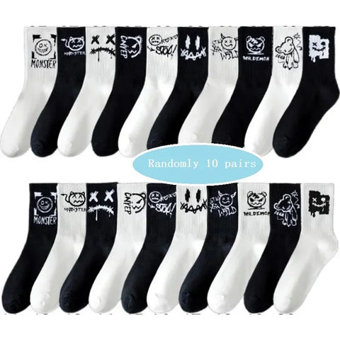 Goth Creep Show Crew Sock Set — 10 Pairs
