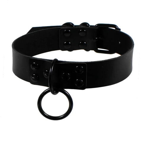 Goth Leather Collar Choker Necklace Collection