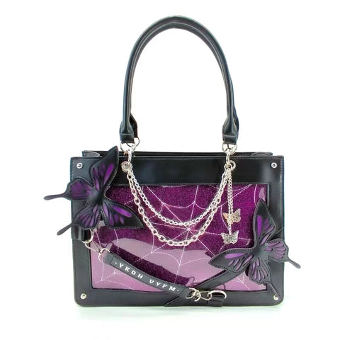 Goth Labyrinth Butterfly Ita Bag — Dark Collector's Tote