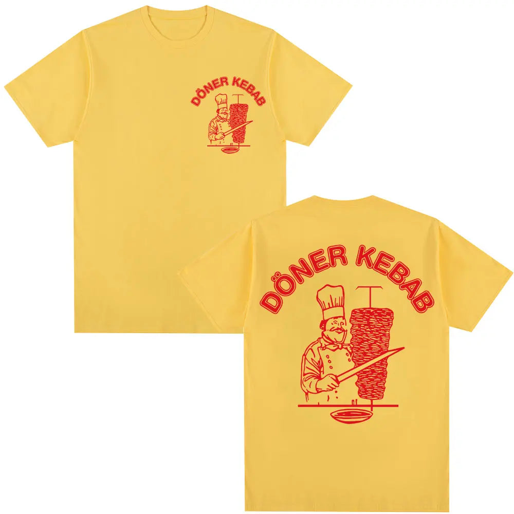 Gothic T-shirt with blue doner kebab graphic