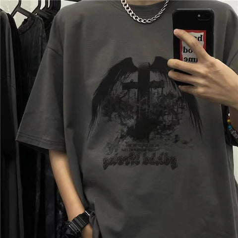 Goth Bone Garden Oversized T-Shirt