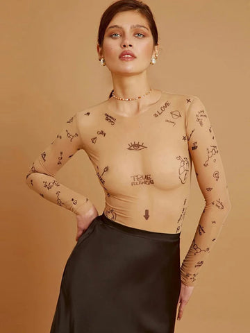 Nu Goth True Feelings Mesh Crop Top