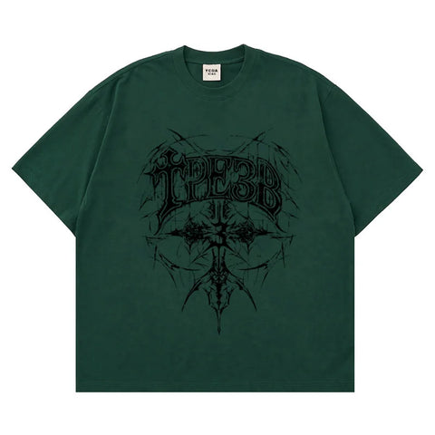 Goth Blackened Sigil Oversized T-Shirt