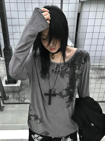 Nu Goth Cathedral Shadow Long Sleeve T-Shirt