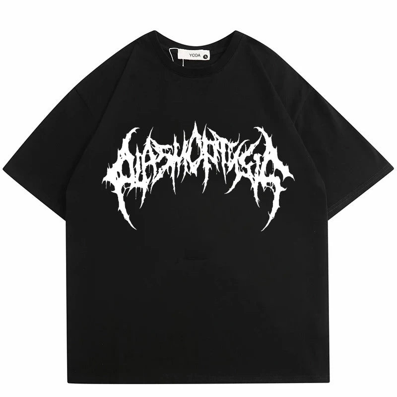 Goth T-Shirt — Death Script Oversized Tee